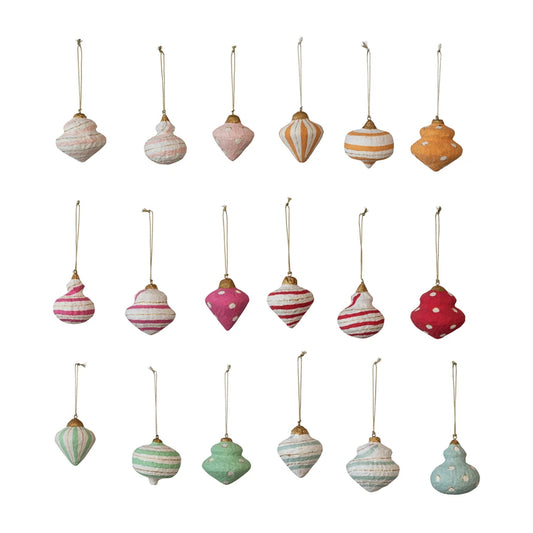 Assorted Handmade Paper Mache Ornament