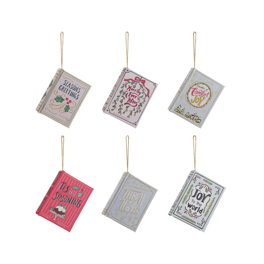MDF & Canvas Book Ornament, 6 Styles ©