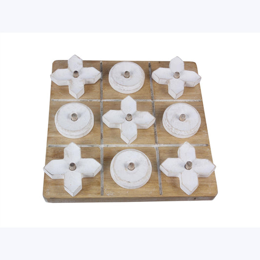 Wood Tic Tac Toe Tabletop Game Set