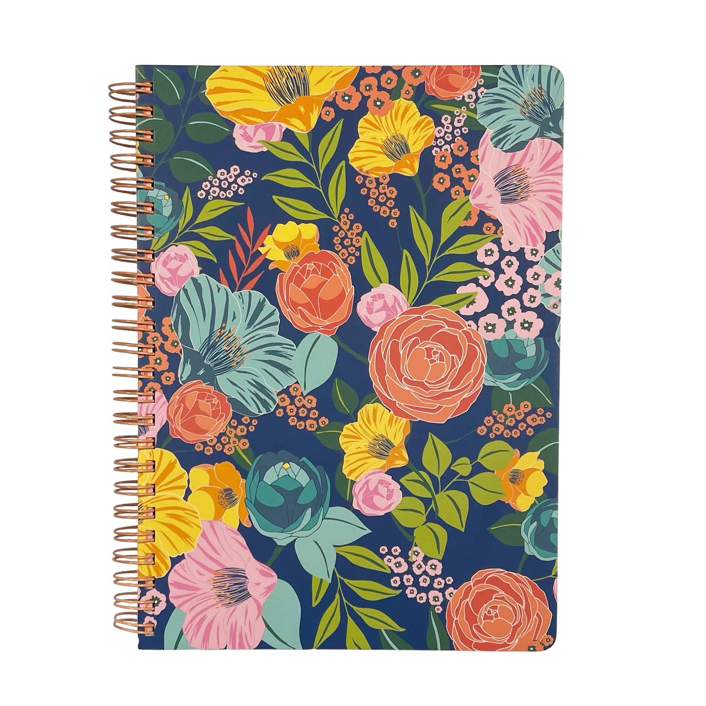 Navy Garden Blossoms Notebook