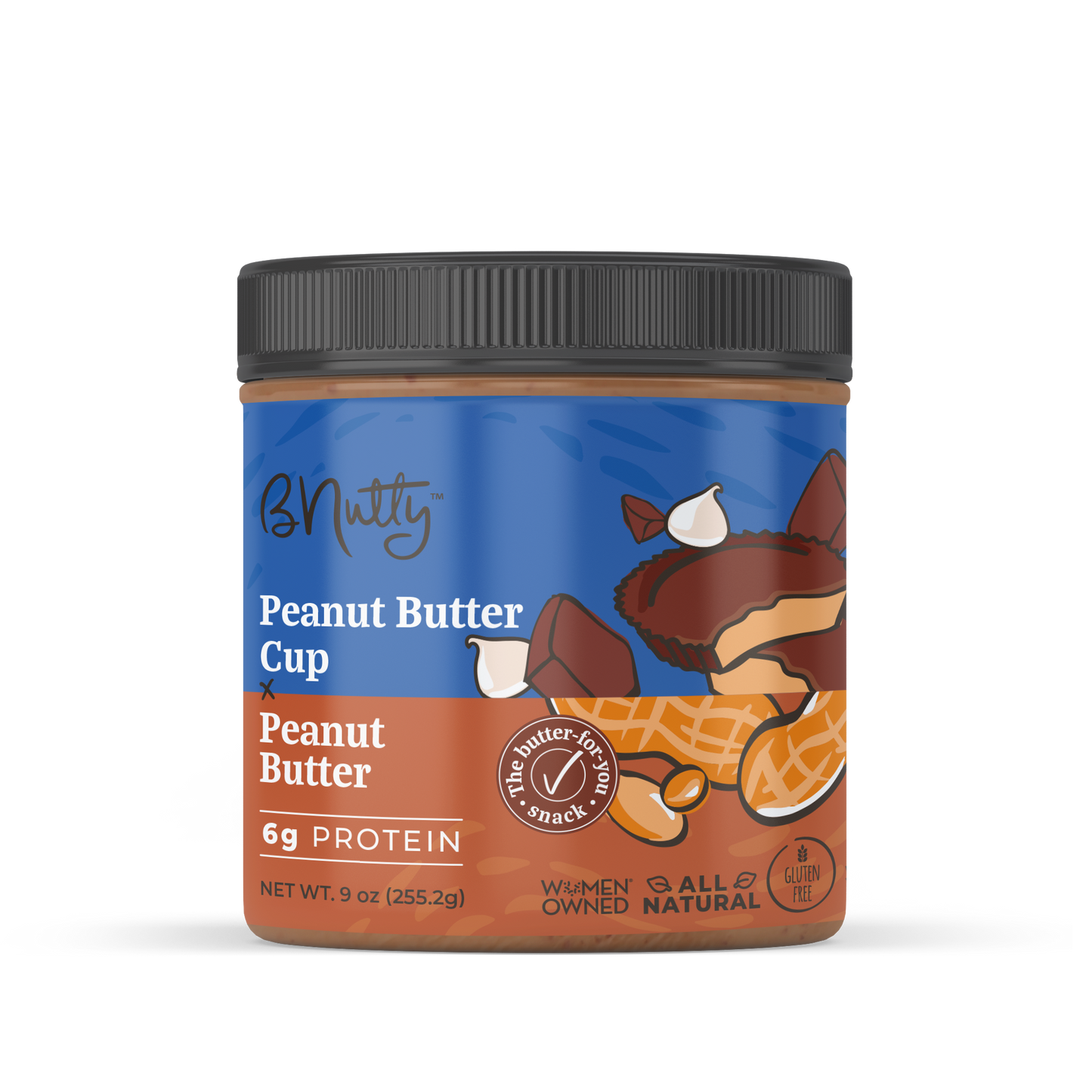 Peanut Butter Cup BNutty Peanut Butter- Case of 6- 9oz