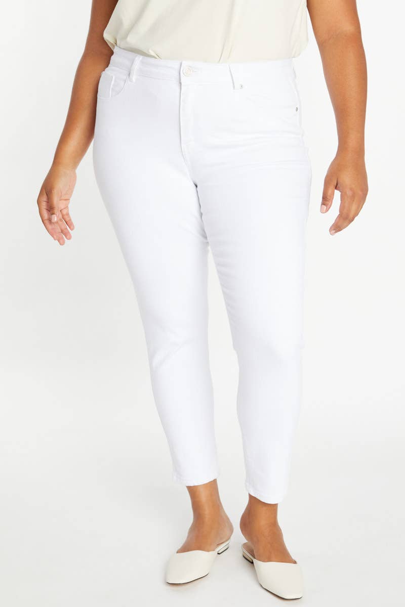 Curvy White Skinny Jeans
