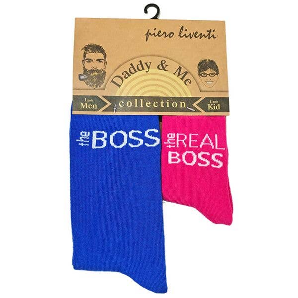 Daddy and Me Pair Boss - Real Boss Socks Set