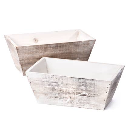 Willow Group - RECT WOOD PLANTER-2 ASST