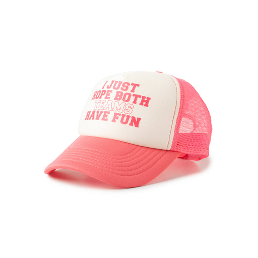 Trucker Hat- I just hope both teams have fun