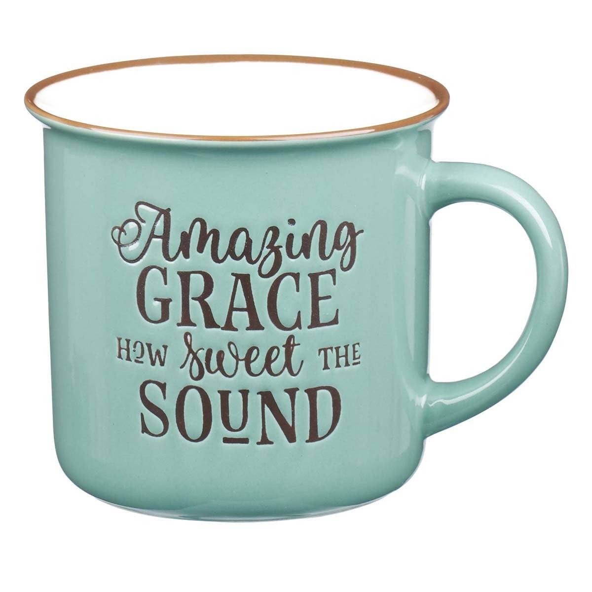 Amazing Grace Green Camp-Style Coffee Mug