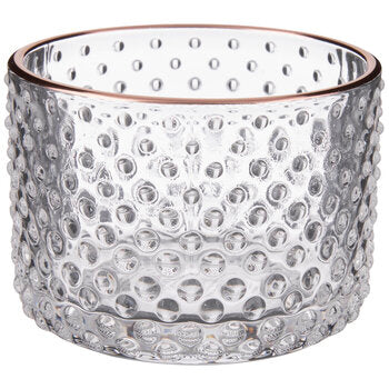Raised Dot Glass Candle Holder