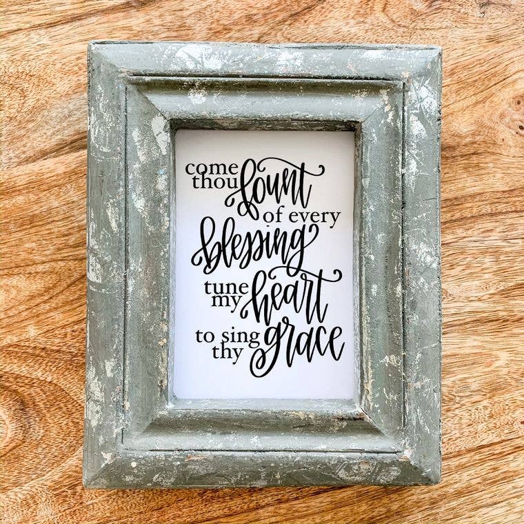 5x7 Hand Lettered Print - Come thou Fount