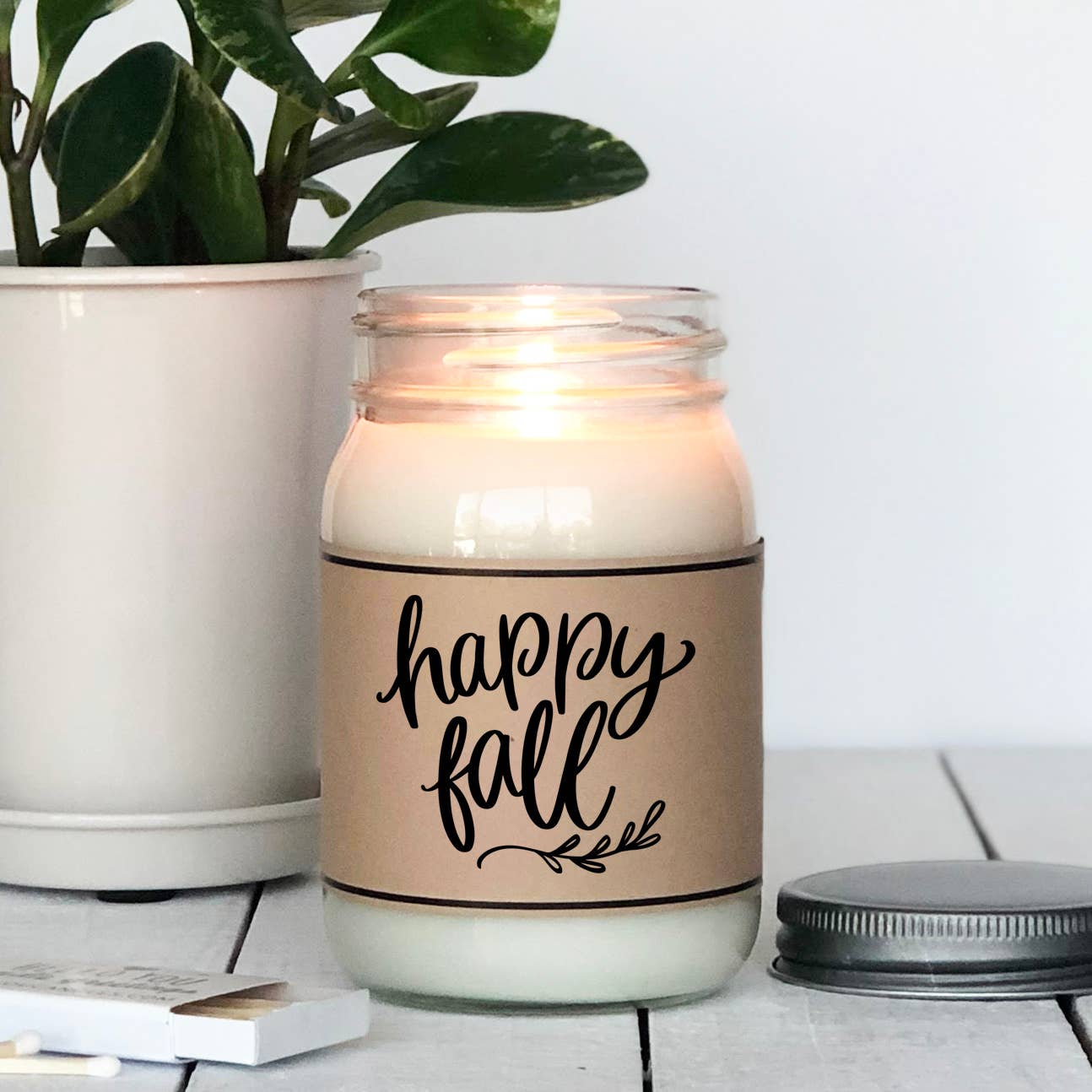 Happy Fall Candle