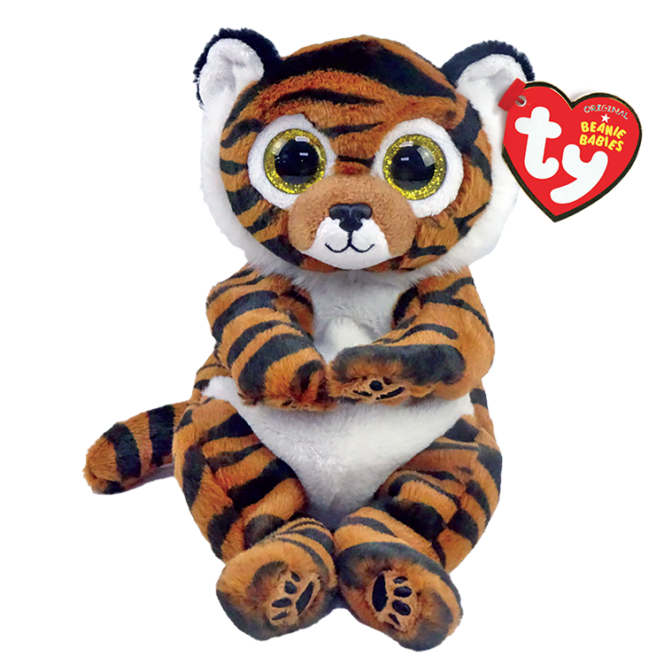 Clawdia the Black Striped Brown Tiger - TY Beanie Bellies