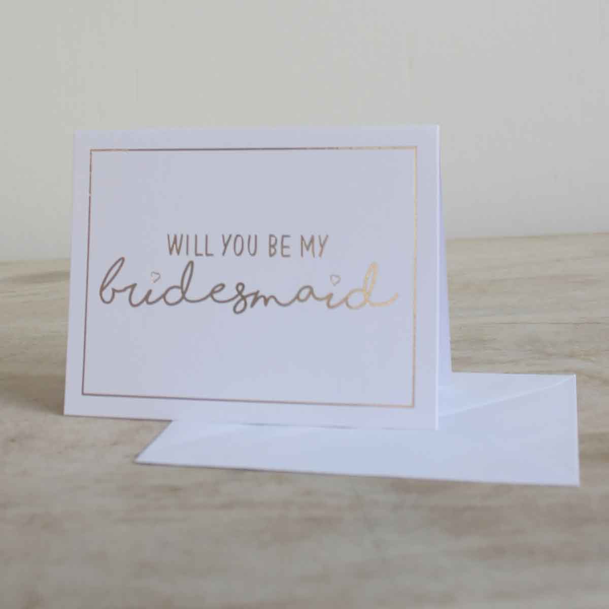 Be My Bridesmaid Script Note Card