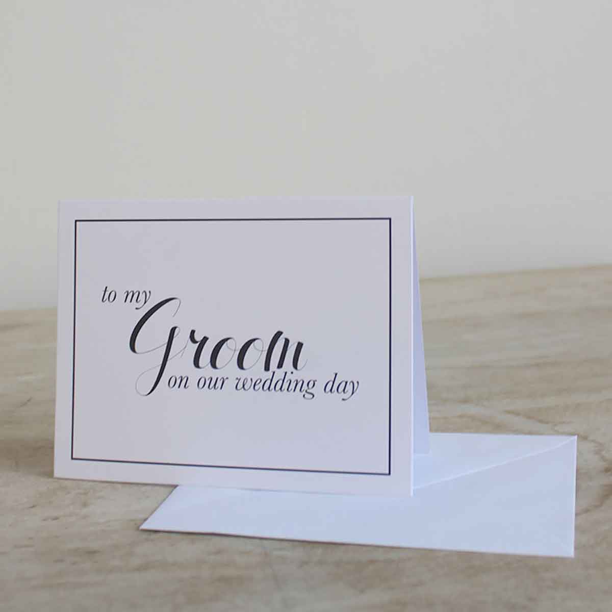 To My Groom Classic Note Card