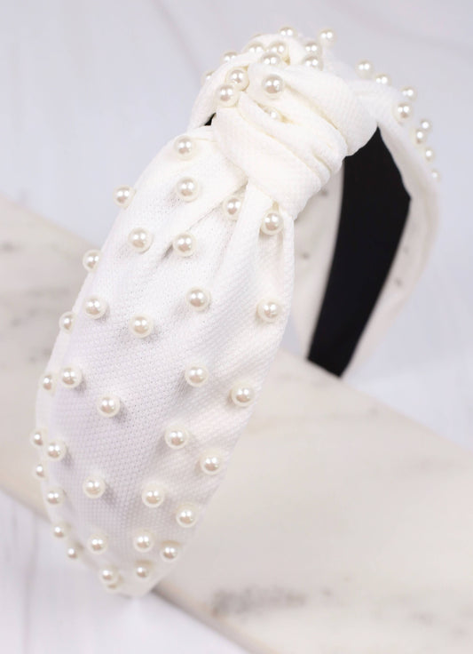 White Warren Pearl Studded Headband