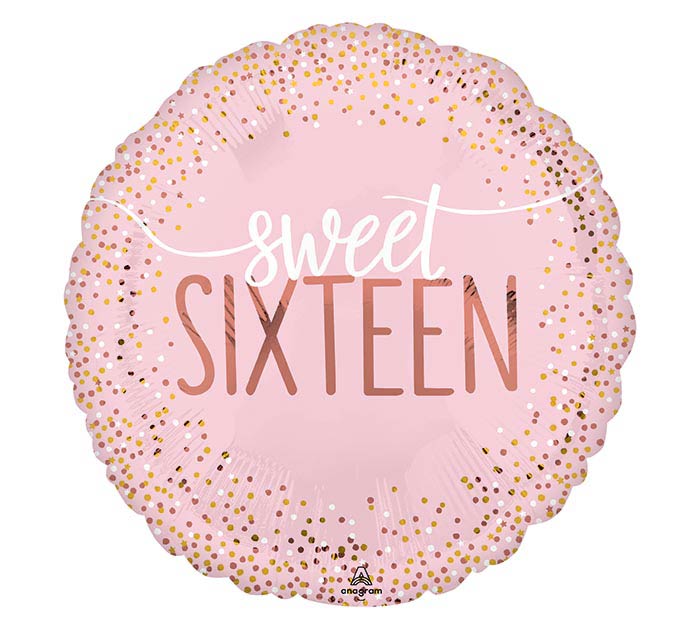 17" Sweet Sixteen Foil Balloon