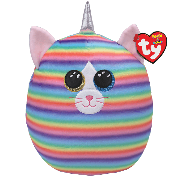 Heather - Pastel Rainbow Cat - Large Squish-A-Boo