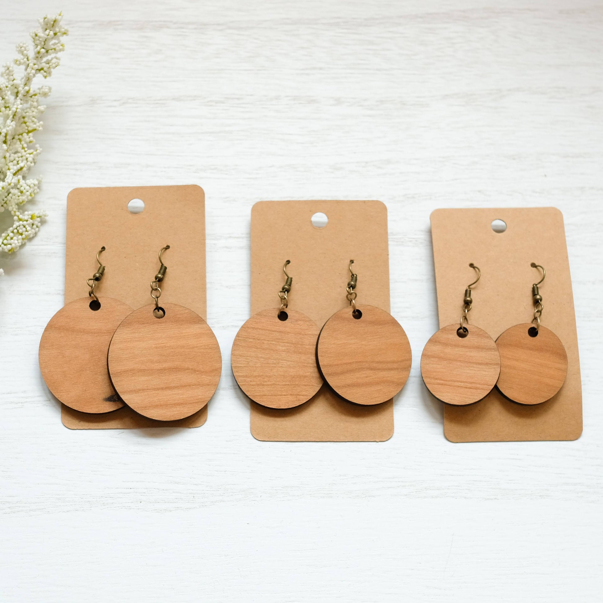 Wooden Circle Earrings - Shoppe3130