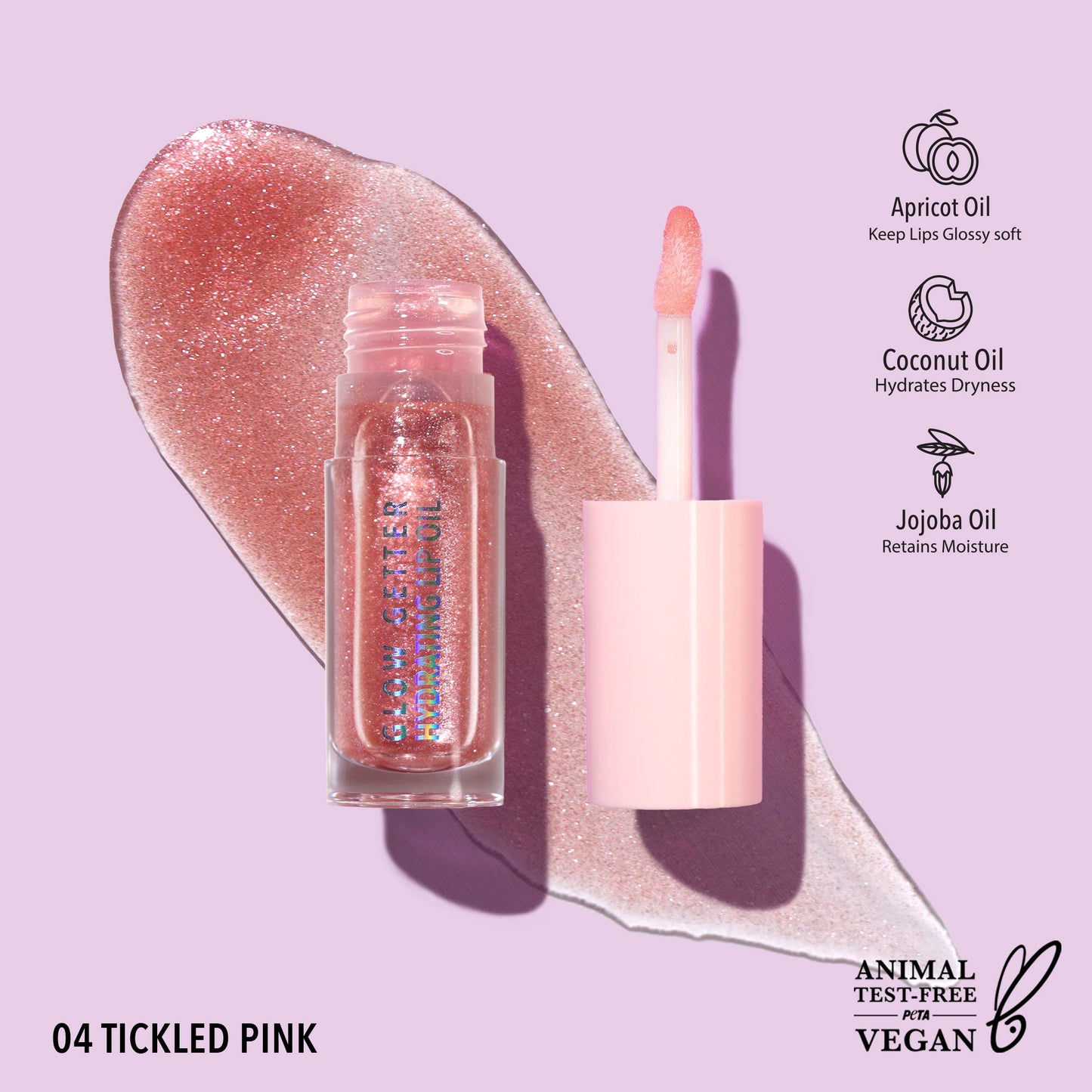 Glow Getter Hydrating Lip Oil in Tickled Pink