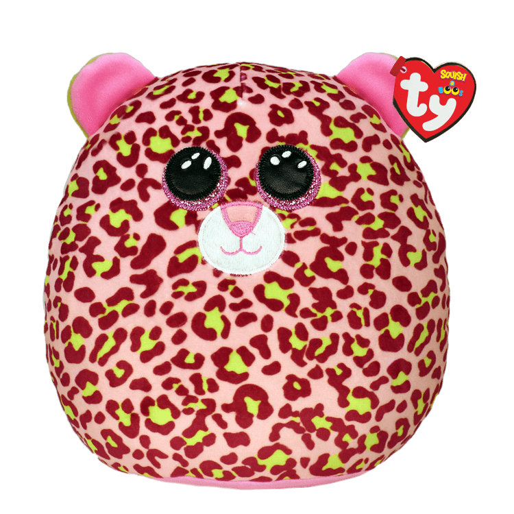 Lainey the Pink Leopard - Medium Squish-A-Boo