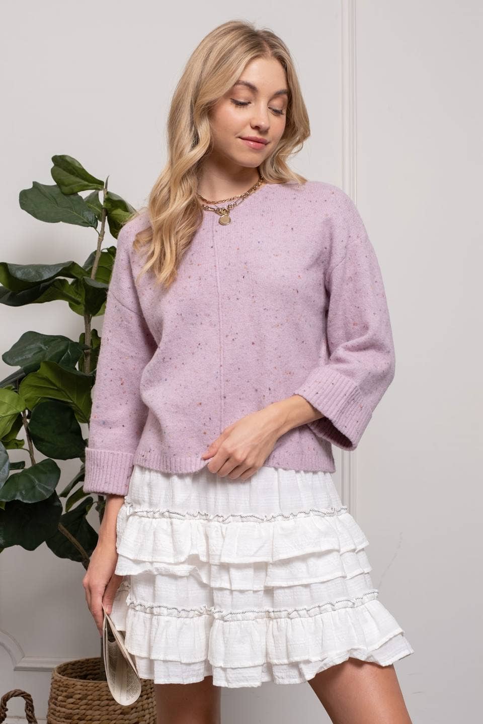 Lovely Lavender Cropped Sweater