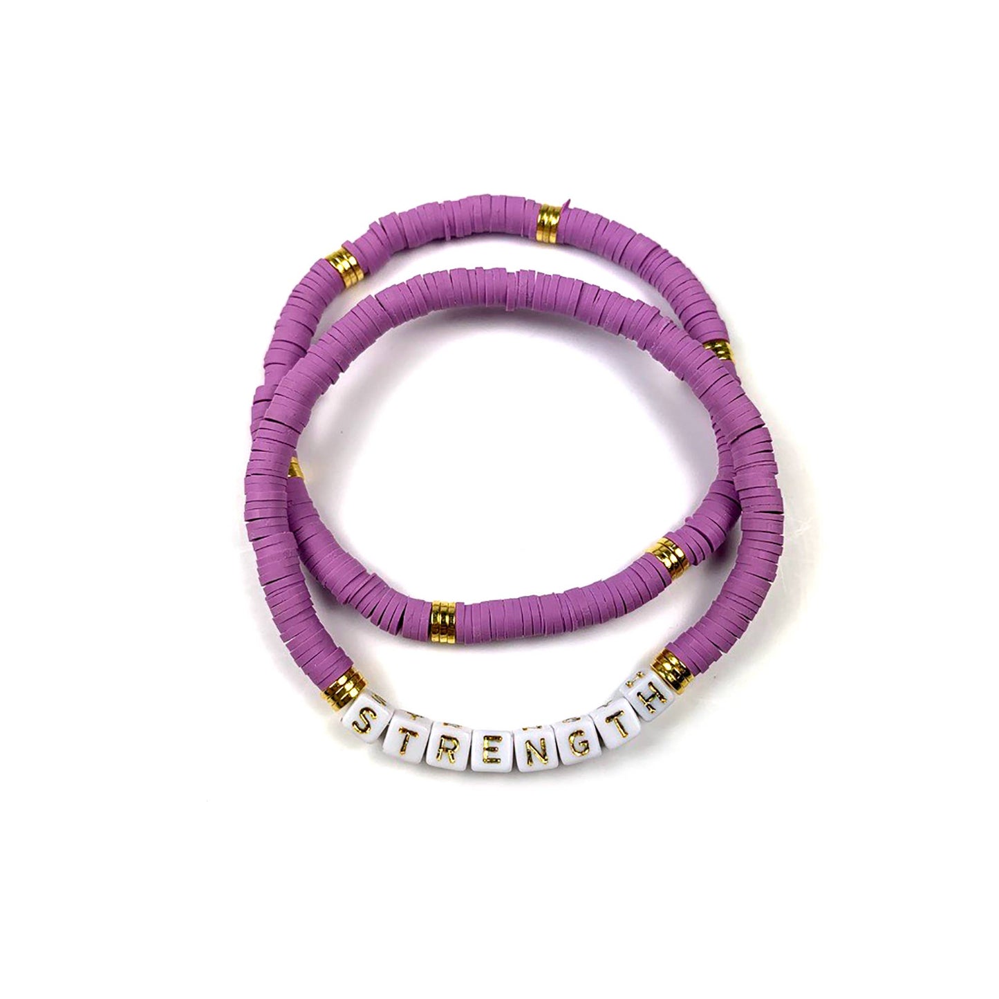 Lilac Strength Stretch Bracelet Set