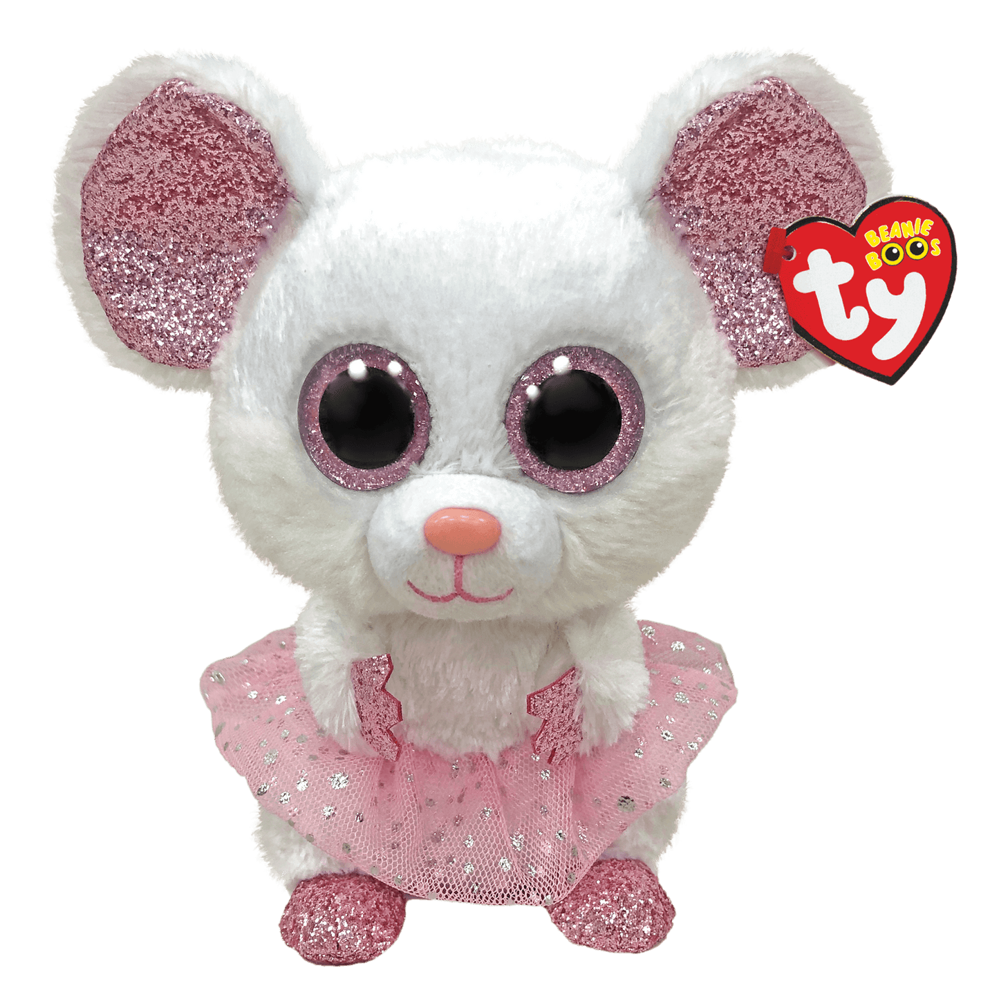Nina the White Ballerina Mouse - TY Small Beanie Boos