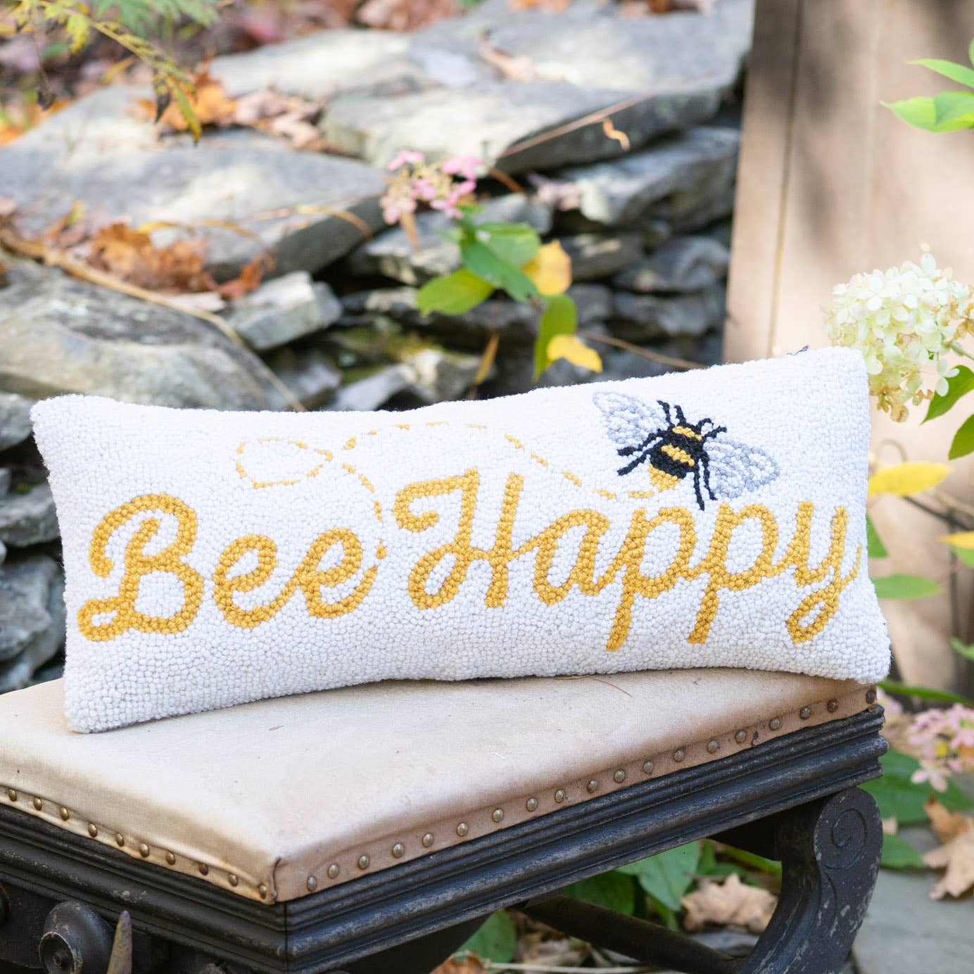 Peking Handicraft - Bee Happy Hook Pillow