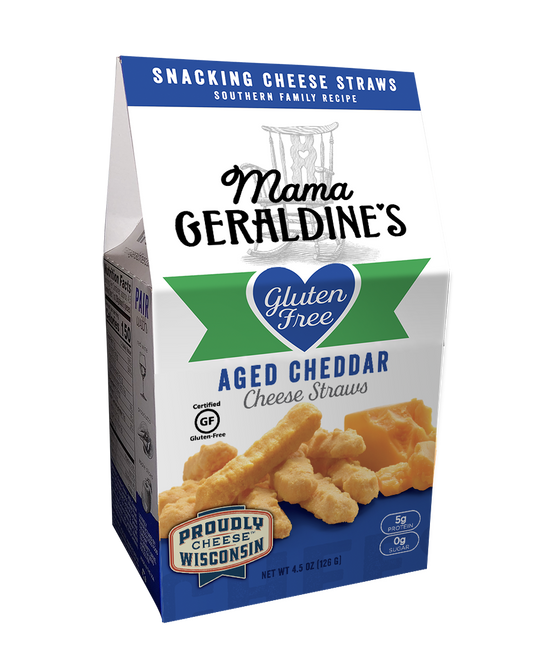 4.5 oz. Certified Gluten Free Aged Cheddar Cheese Straws