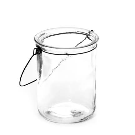 Willow Group - RD GLASS VASE W/METAL DH