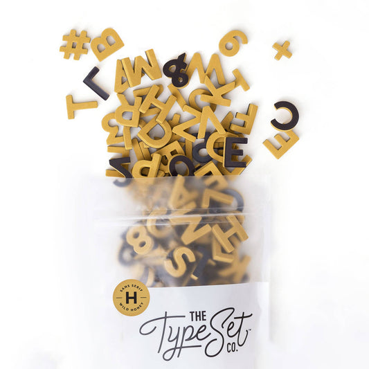 Wild Honey Type Set Solid-Colored 200pcs 1-inch Magnetic Letters