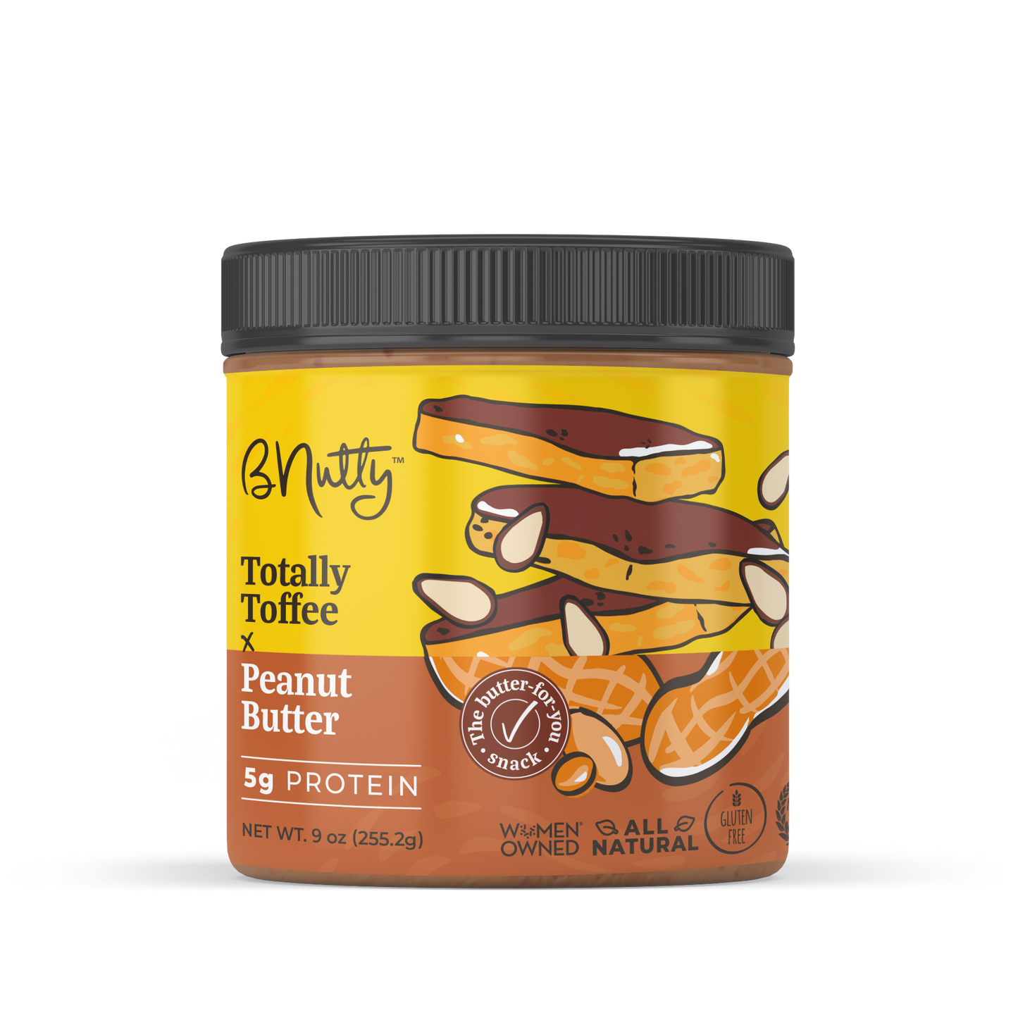 Totally Toffee BNutty Peanut Butter- Case of 6- 9oz