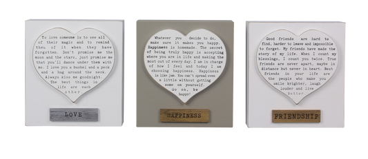 Wood Box with 3D Heart