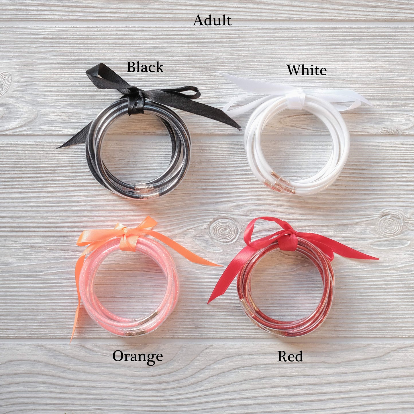 Adult Glitter Silicone Bangle Bracelet Set - Shoppe3130