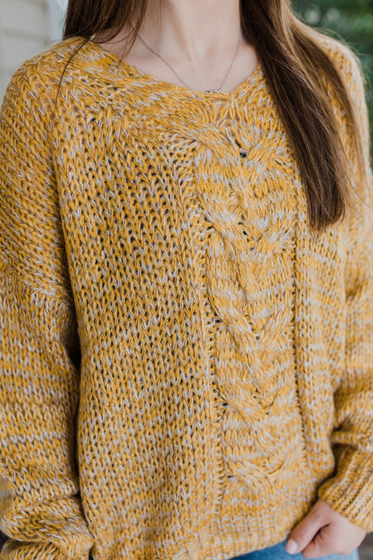 FINAL SALE Staying Cozy Two Tone Knitted Sweater