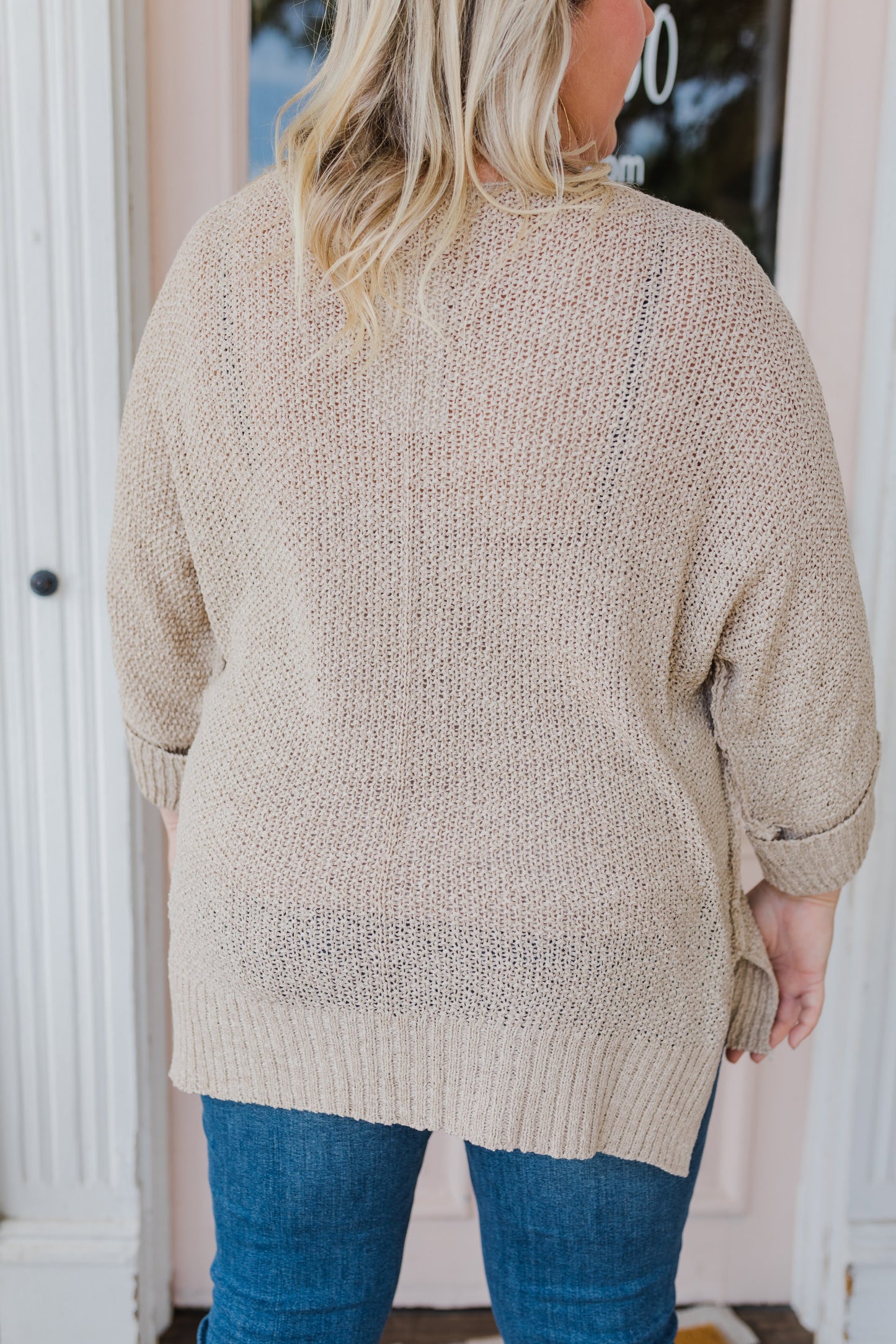 Curvy Quinn Crew Knit Cable Sweater