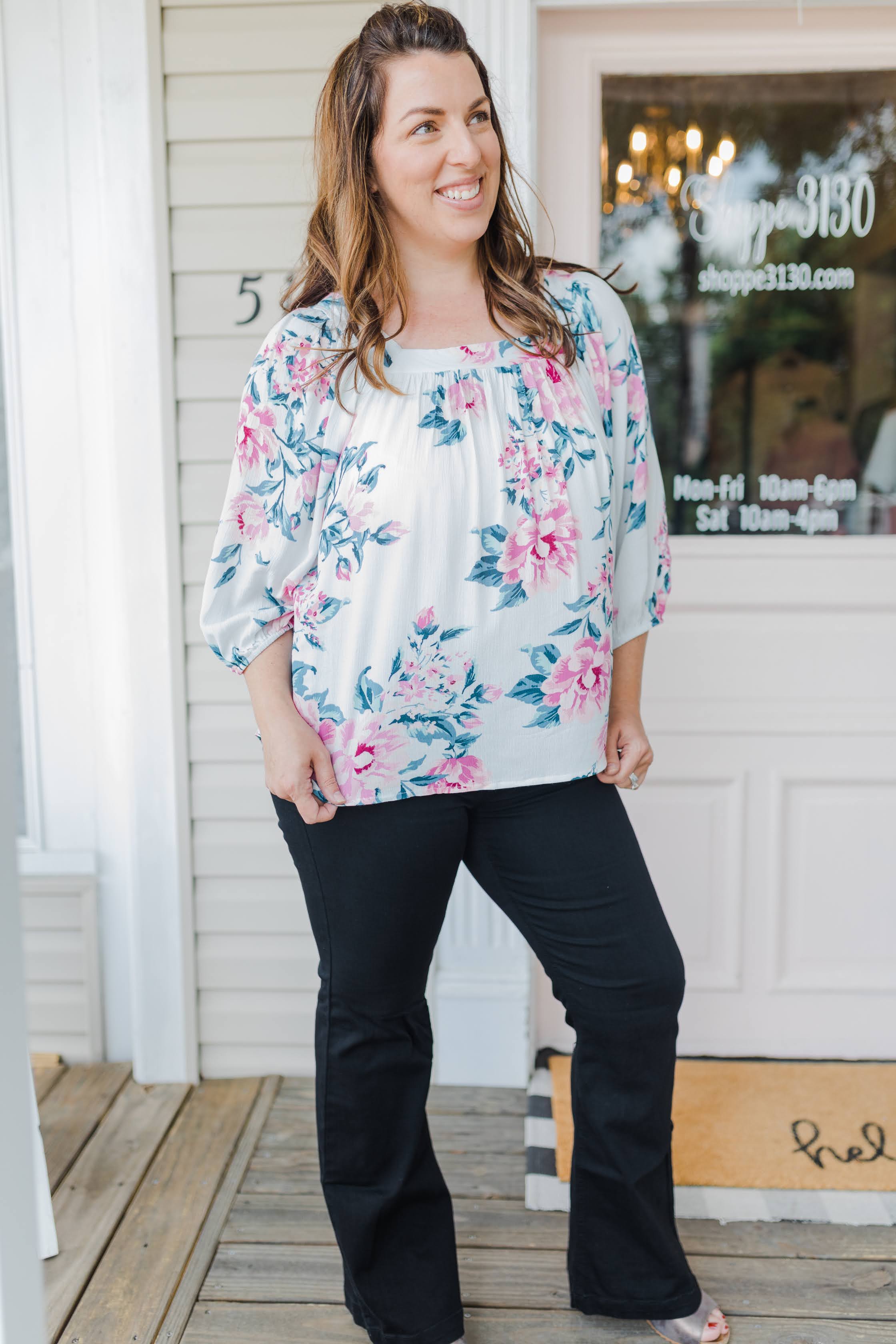 Julie Floral Print Blouse Shoppe3130