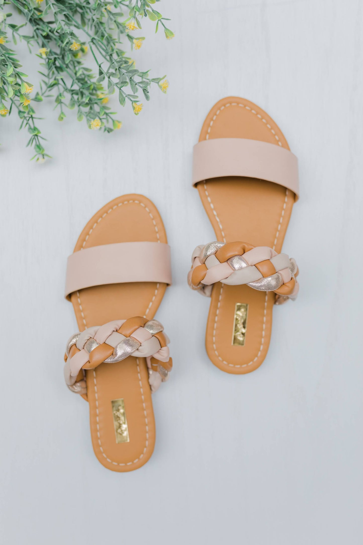 FINAL SALE Braided Nude Sandals