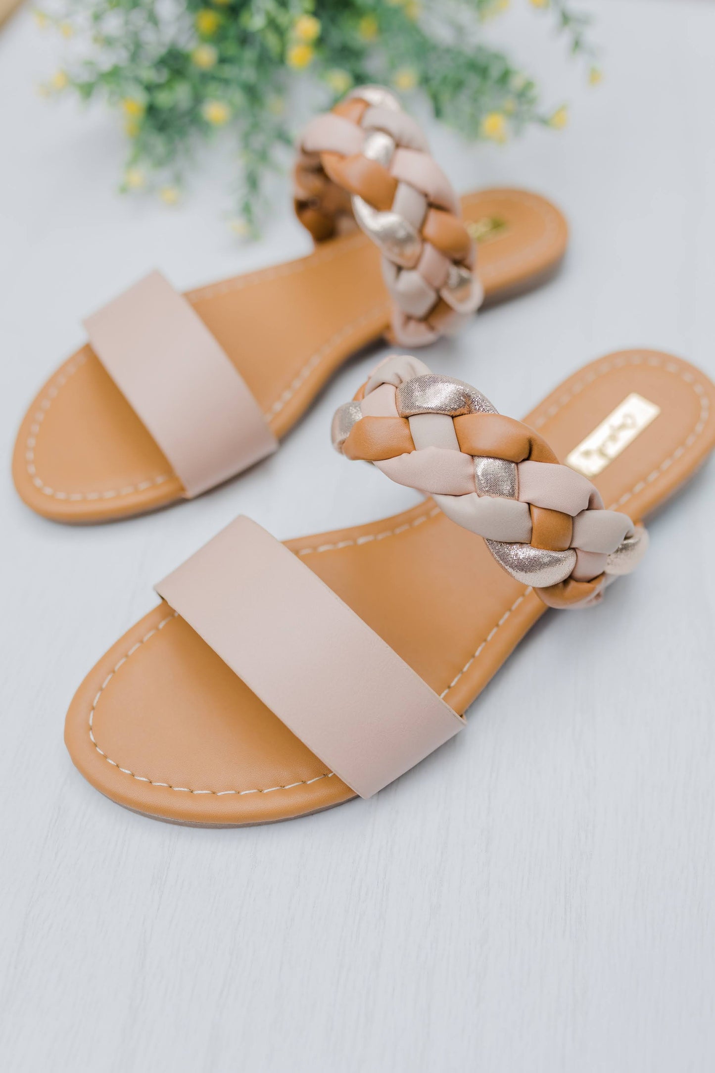 FINAL SALE Braided Nude Sandals