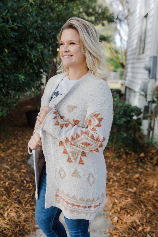 Welcome to Aztec Cream Cardigan