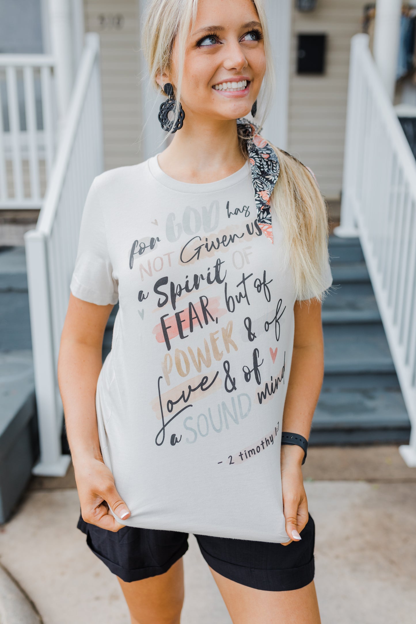 FINAL SALE God Has Not Given Us The Spirit Of Fear Graphic Tee