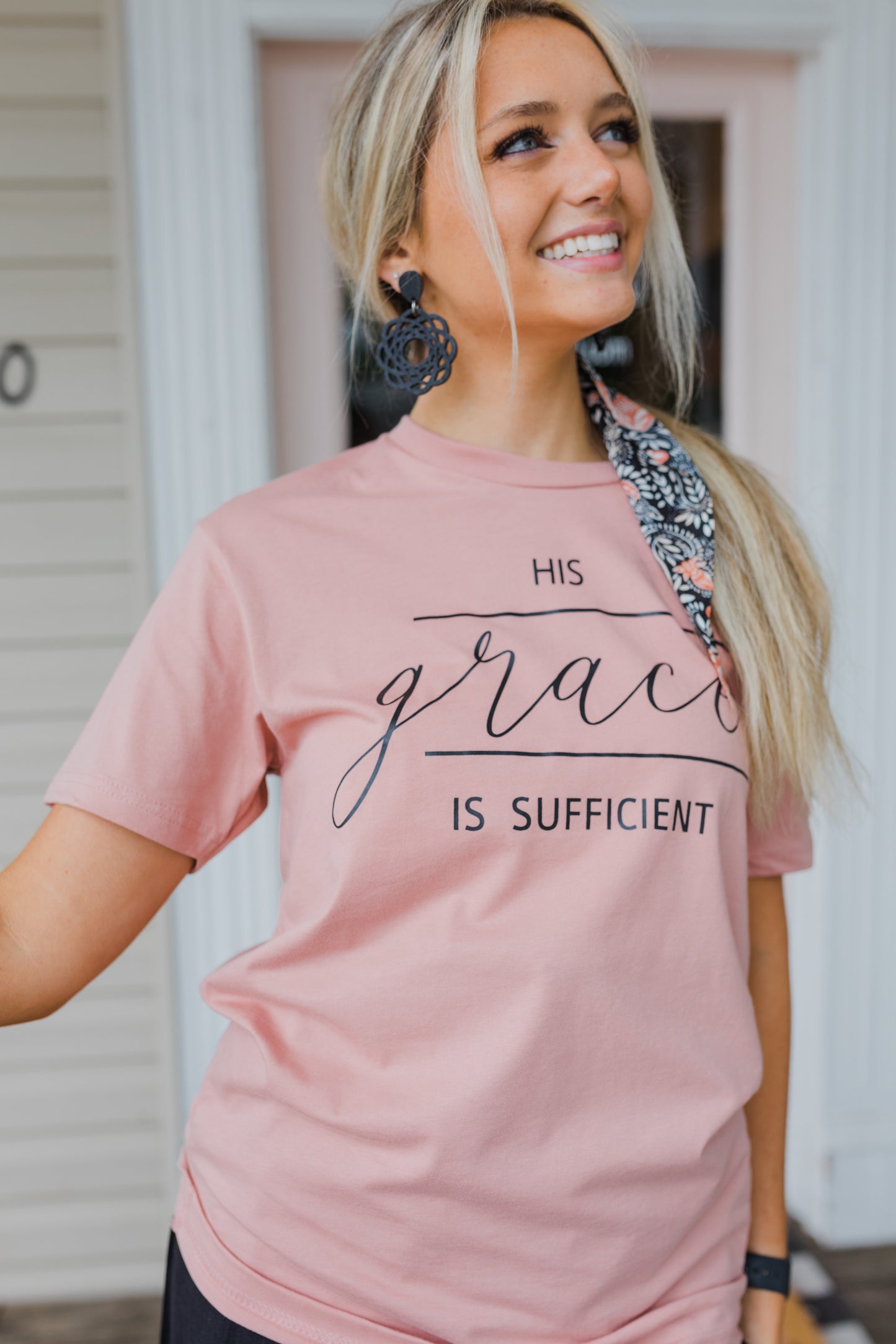 FNAL SALE His Grace is Sufficient Graphic Tee