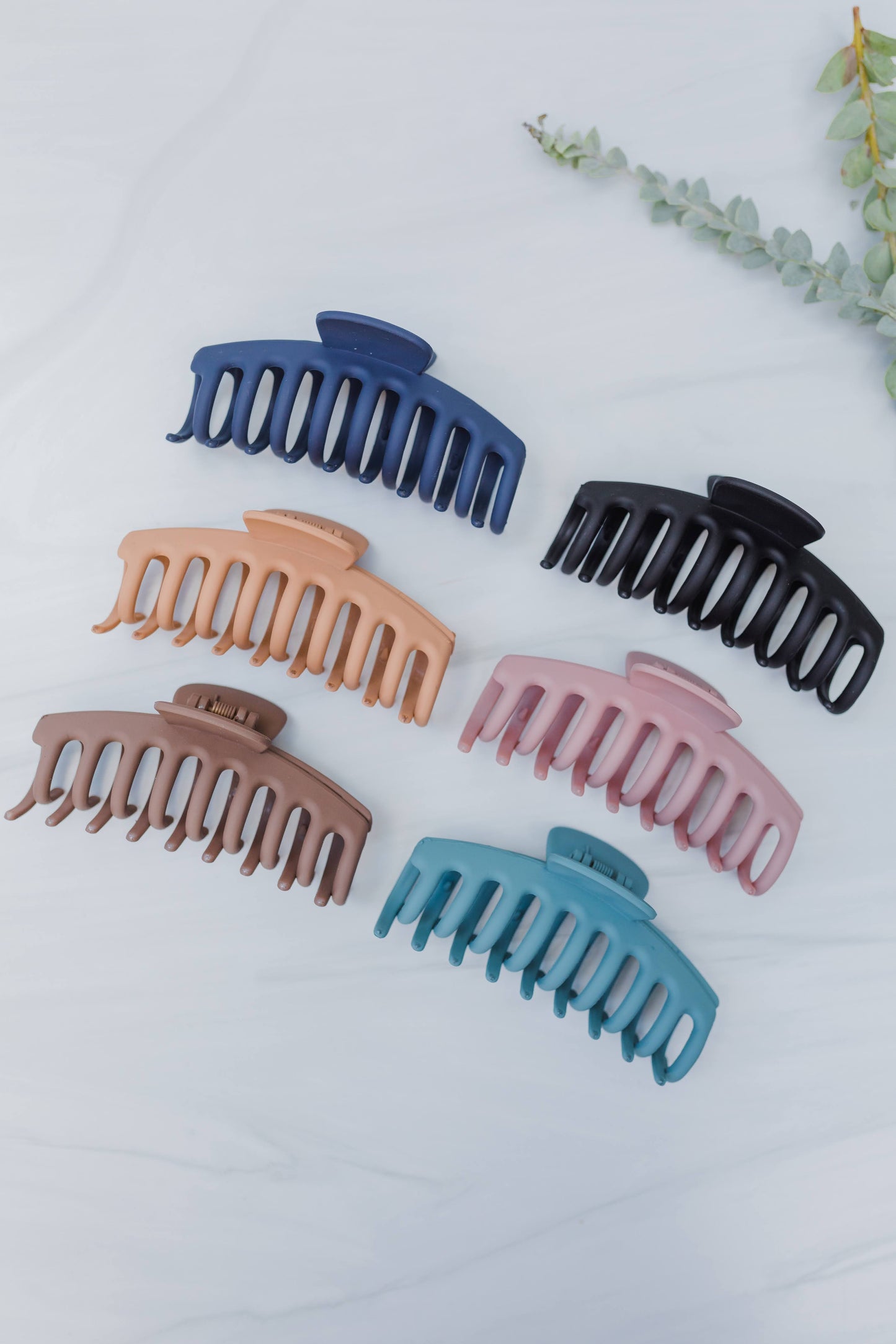 Oversized Matte French Design Hair Claw Clip