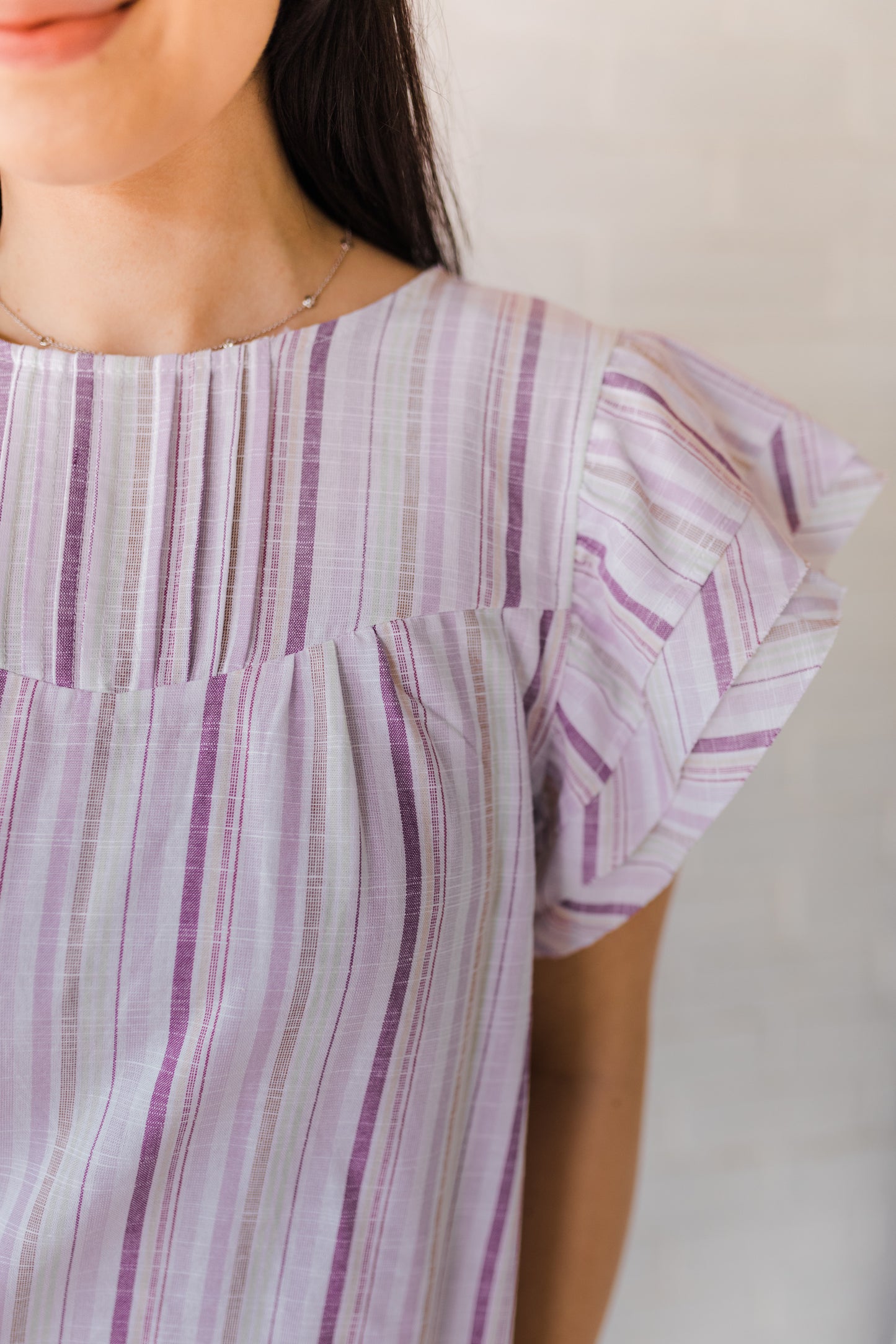 FINAL SALE Lovely Lilac Striped Top