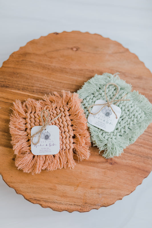 Macrame Coasters - Set of Two