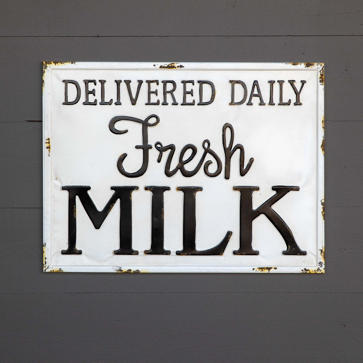 Vintage Inspired Milk Delivery Sign