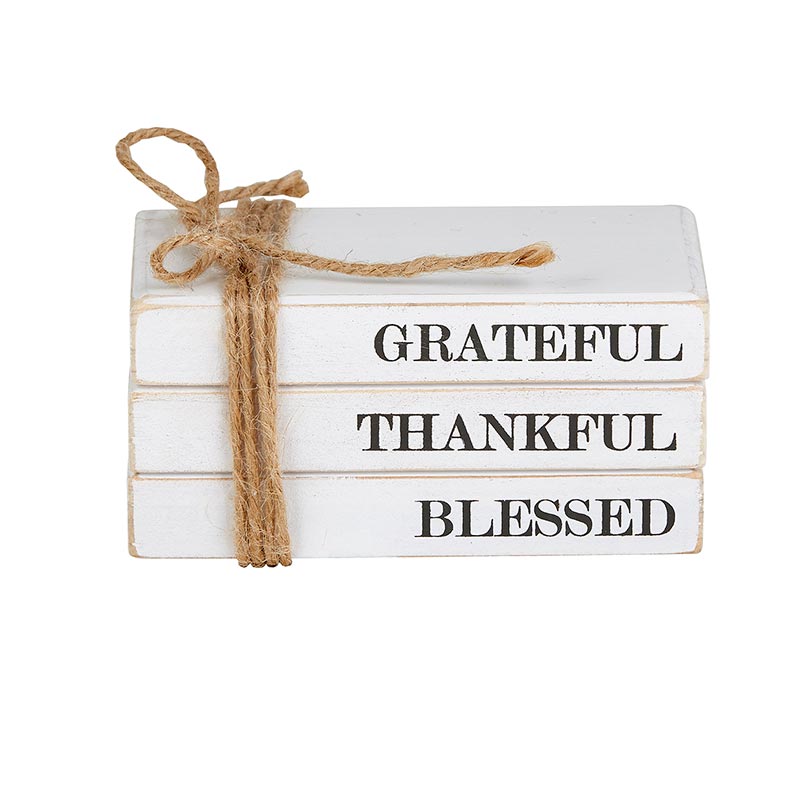 Grateful Thankful Blessed Book Block