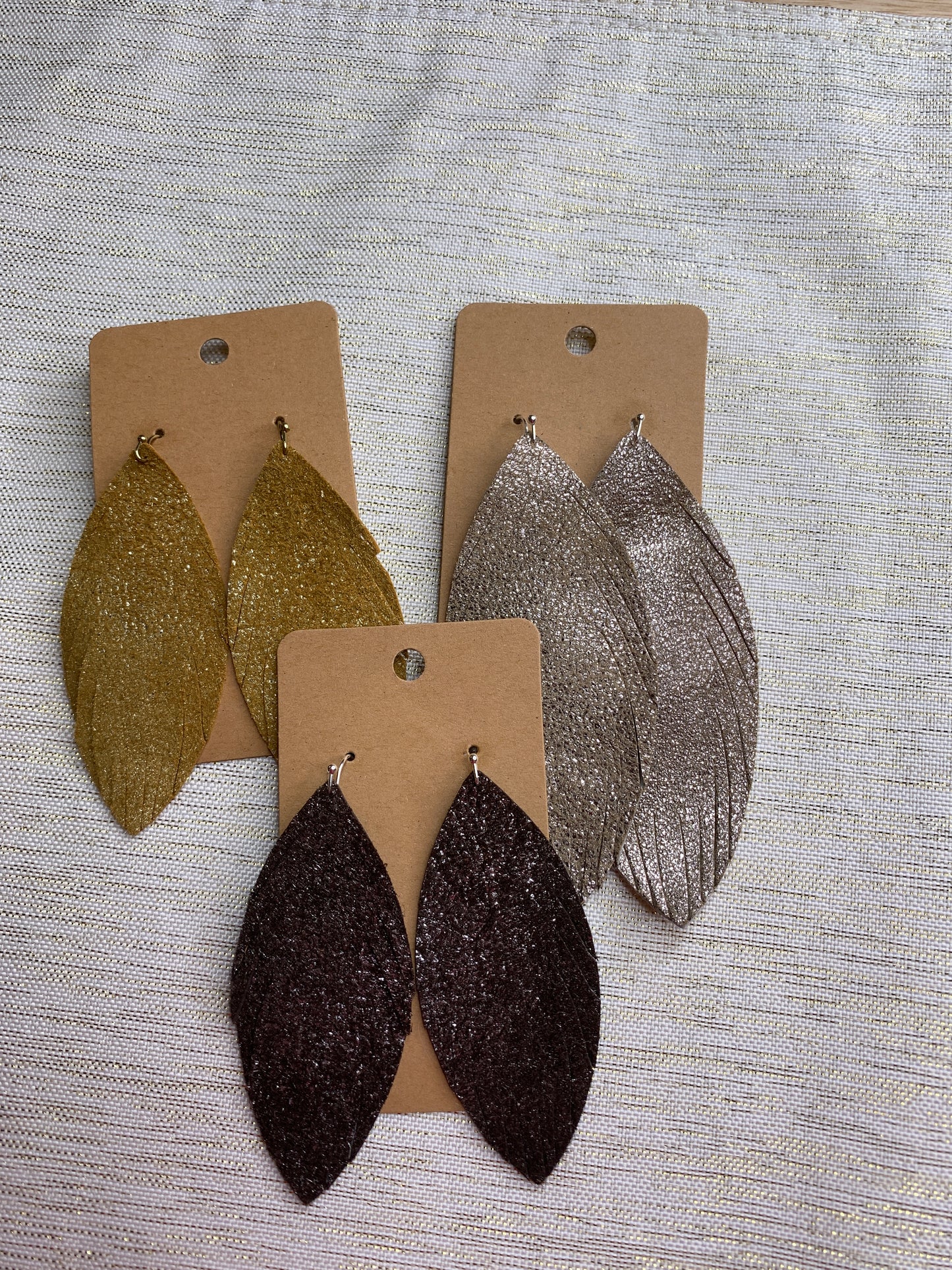 Genuine Leather Feather Earrings - Shoppe3130