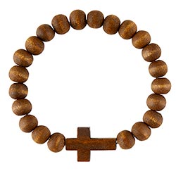 Wooden Cross Bracelet