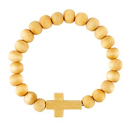 Wooden Cross Bracelet