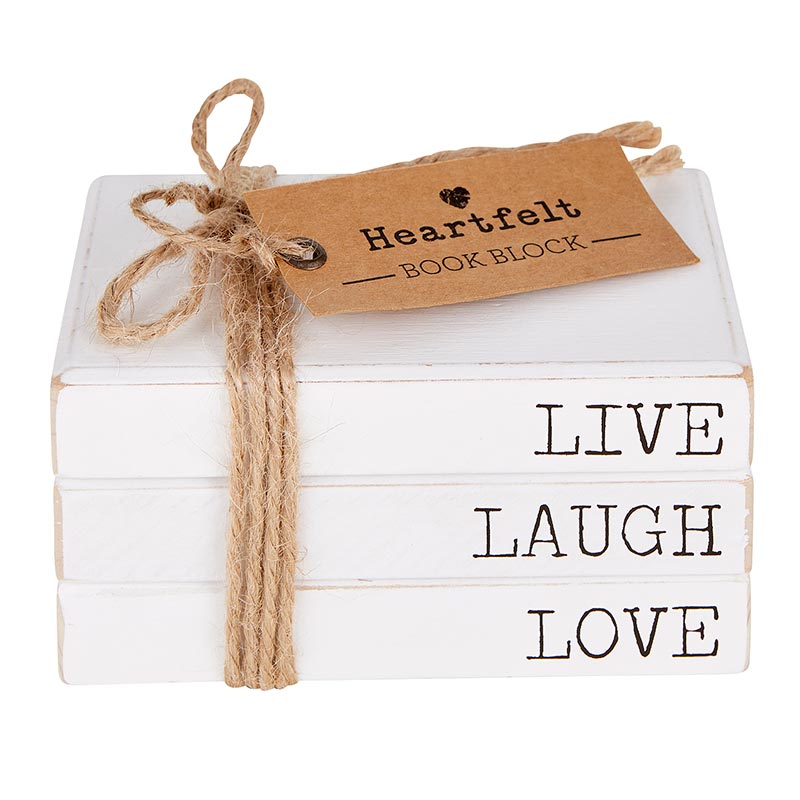 Live Laugh Love Book Block