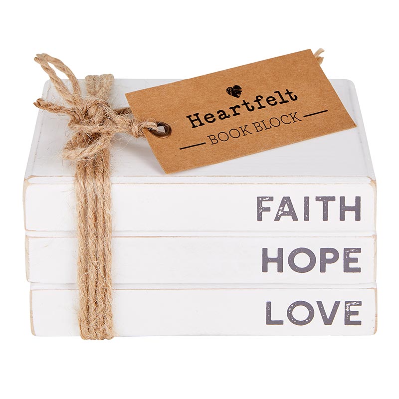 Faith Hope Love Book Block